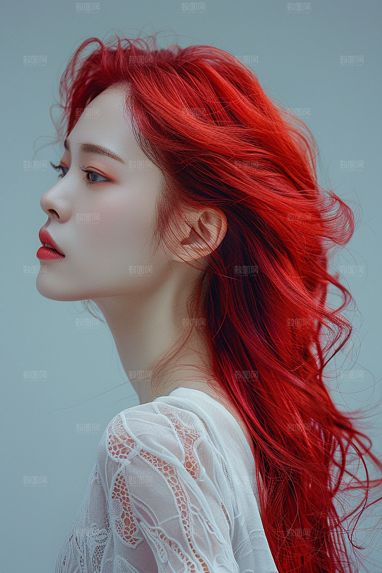 妆造发型写真肖像摄影图