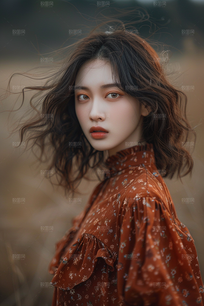 妆造发型肖像艺术摄影图