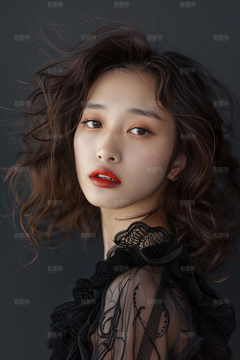妆造发型彩妆写真摄影图