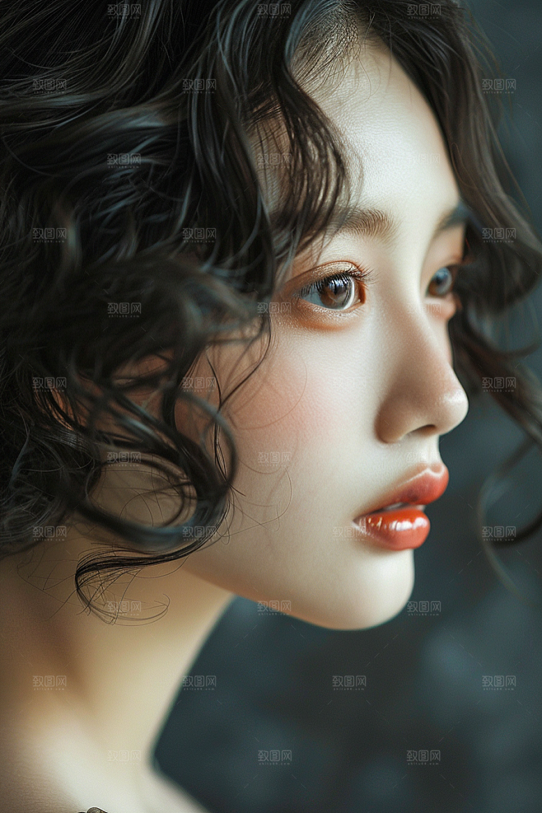 妆造发型艺术美妆摄影图