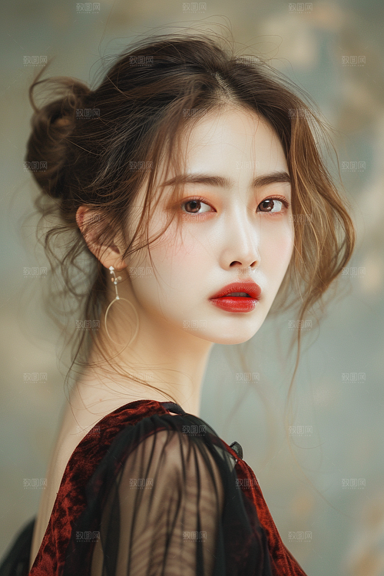妆造发型高清唯美摄影图