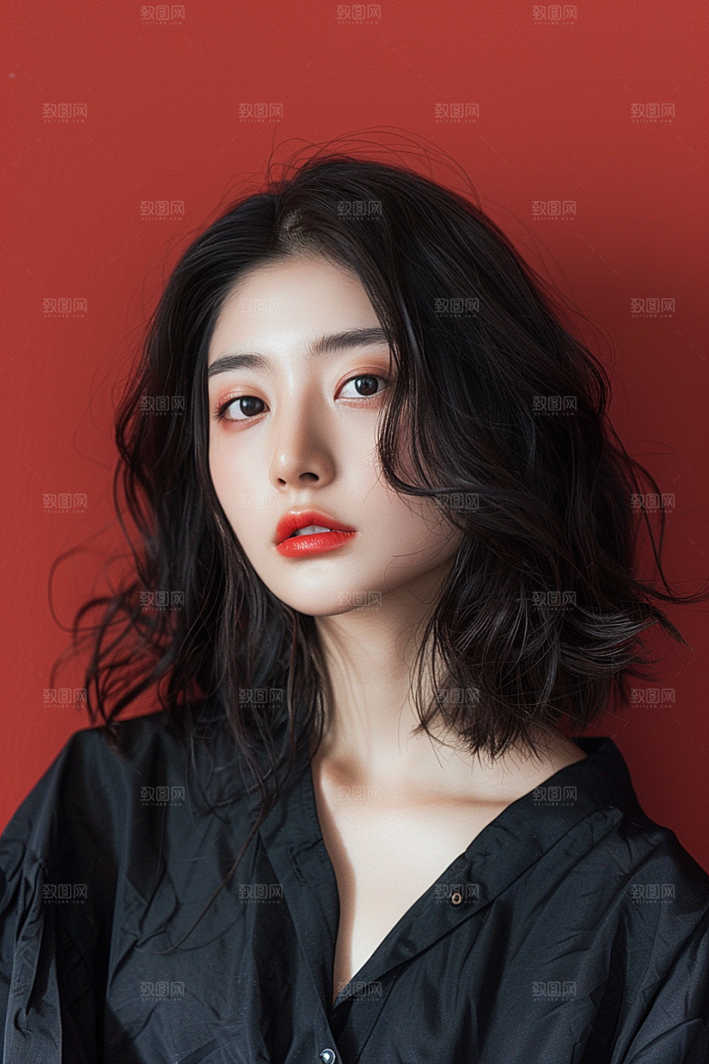 妆造发型高清美妆摄影图