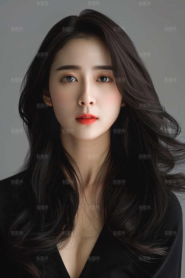 妆造发型唯美肖像摄影图