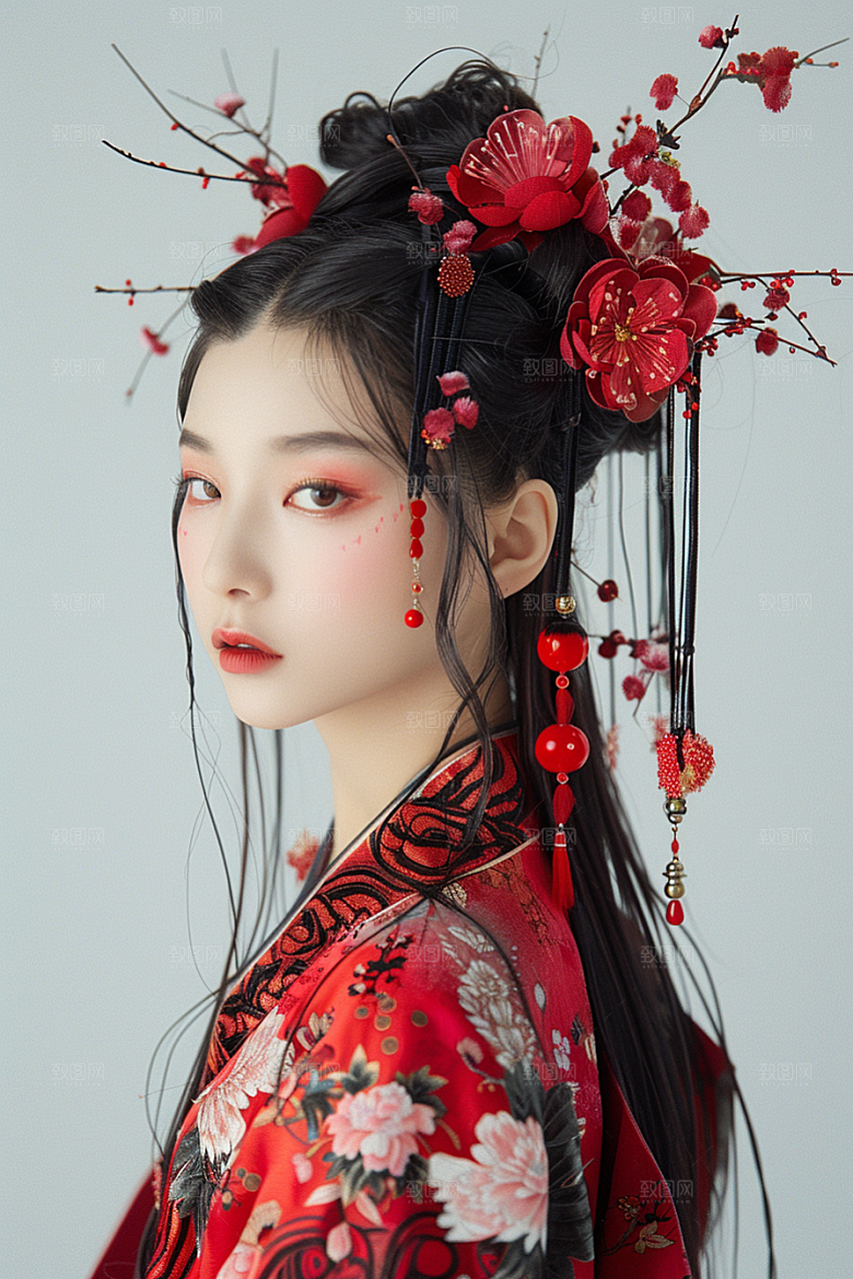 妆造发型艺术发型美妆造型摄影图