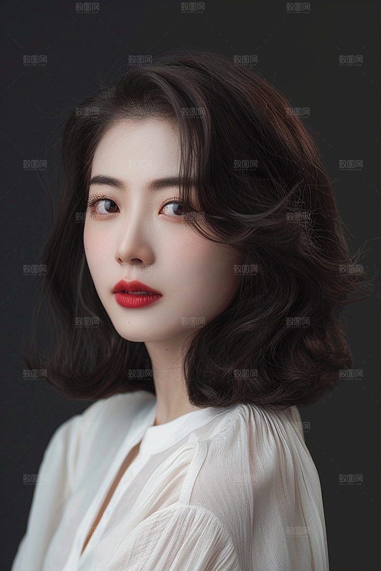 妆造发型人物写真摄影图