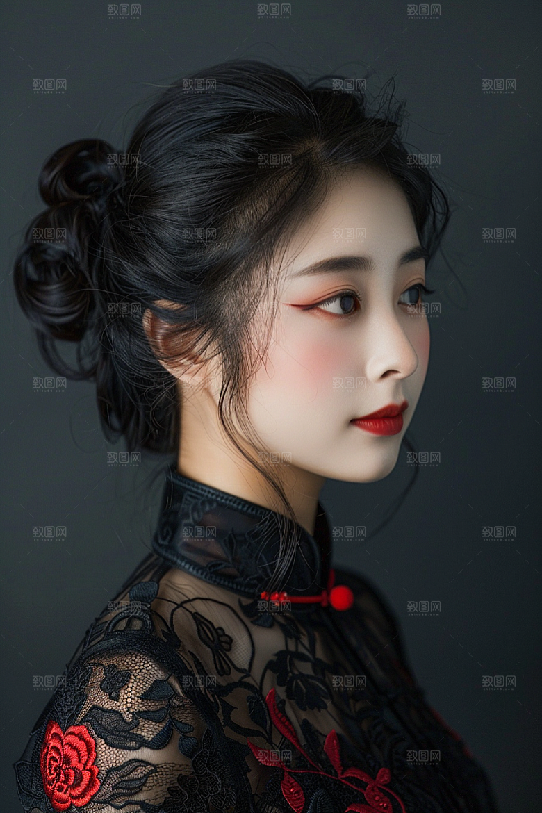 妆造发型艺术高清摄影图