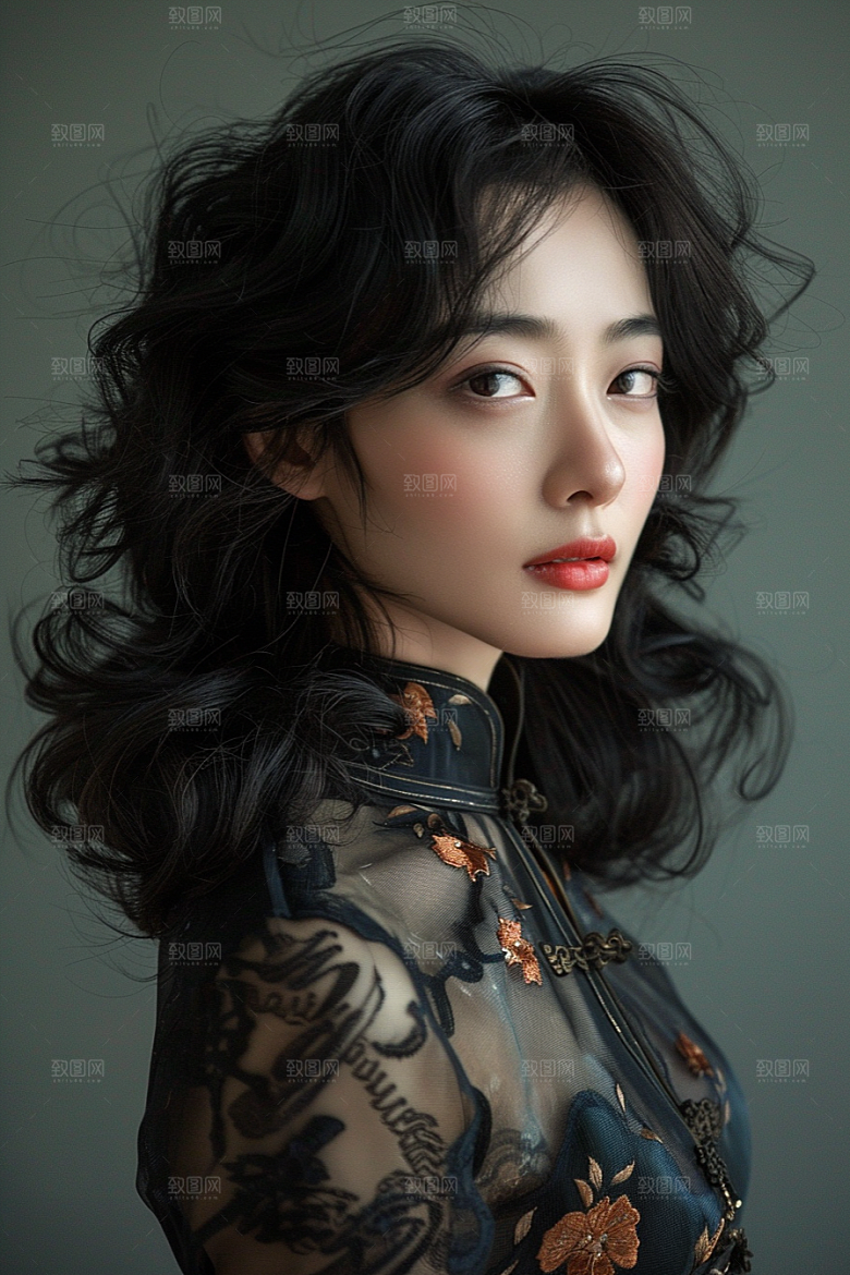 妆造发型彩妆美妆造型摄影图