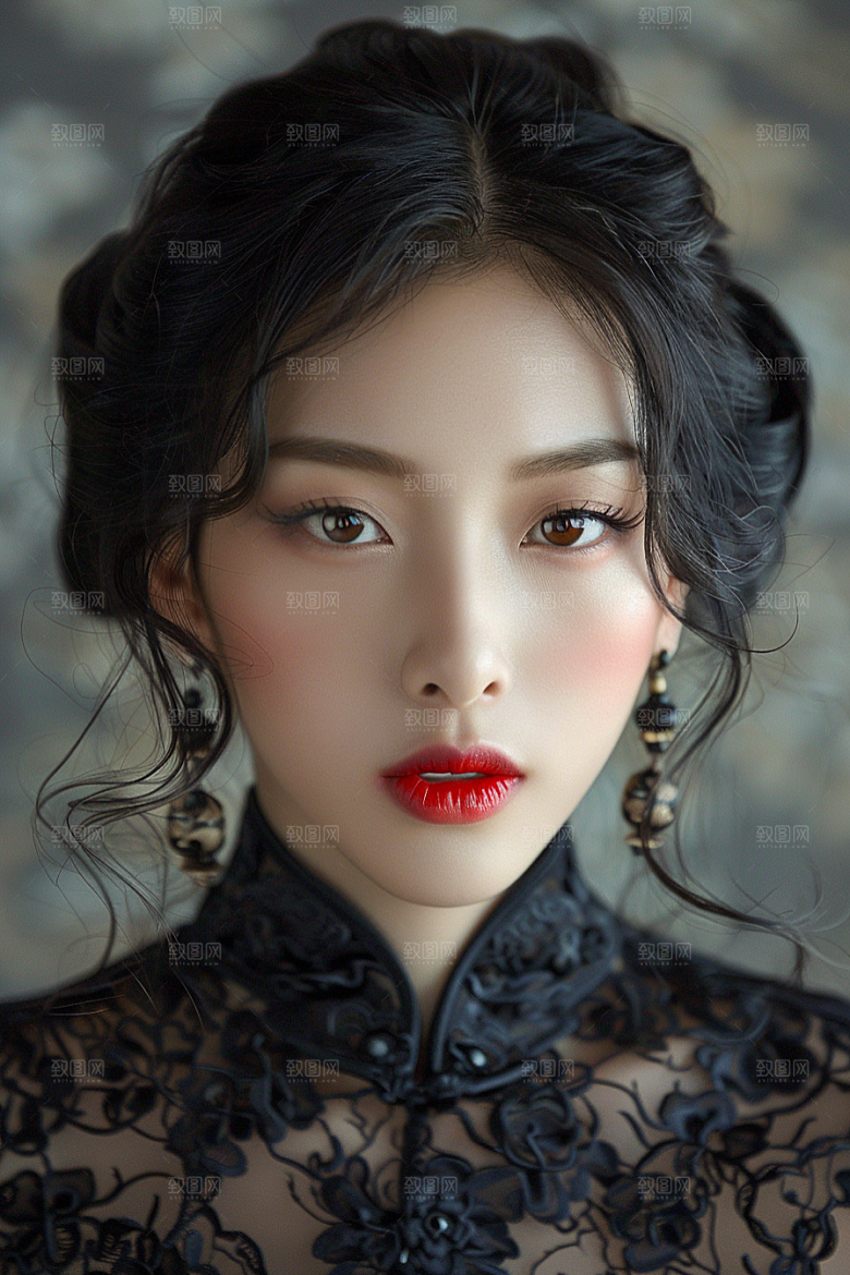 妆造发型写真彩妆摄影图