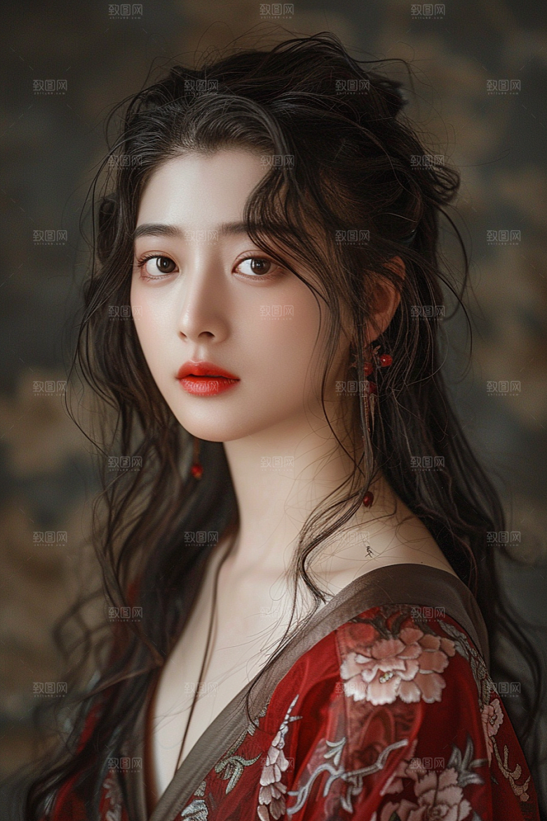 妆造发型人物彩妆摄影图