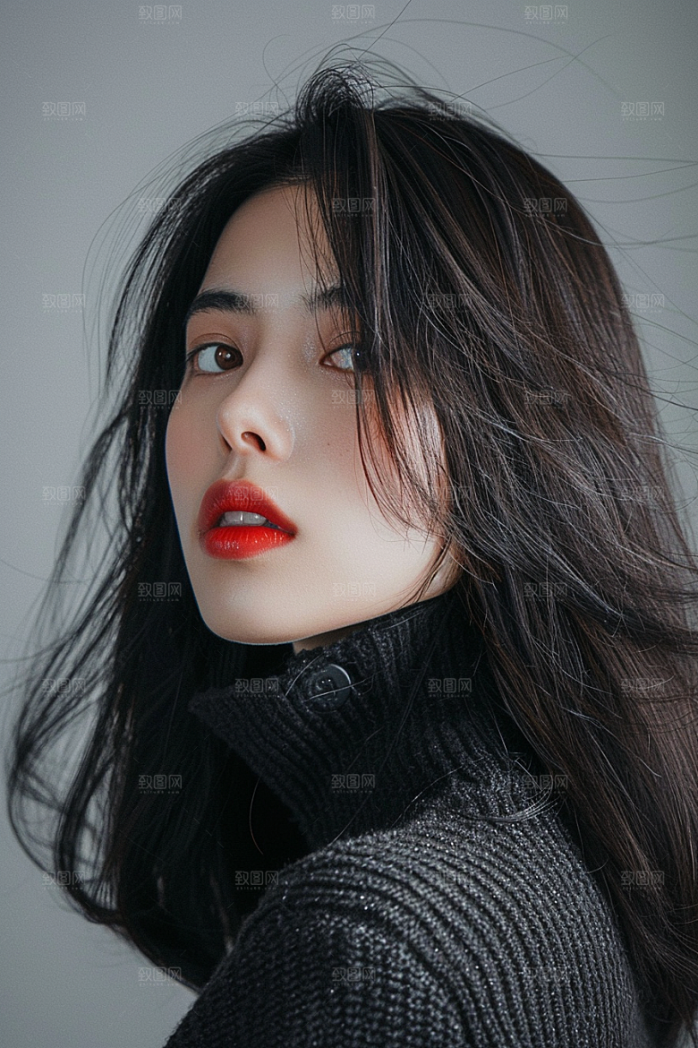 妆造发型美妆造型唯美摄影图