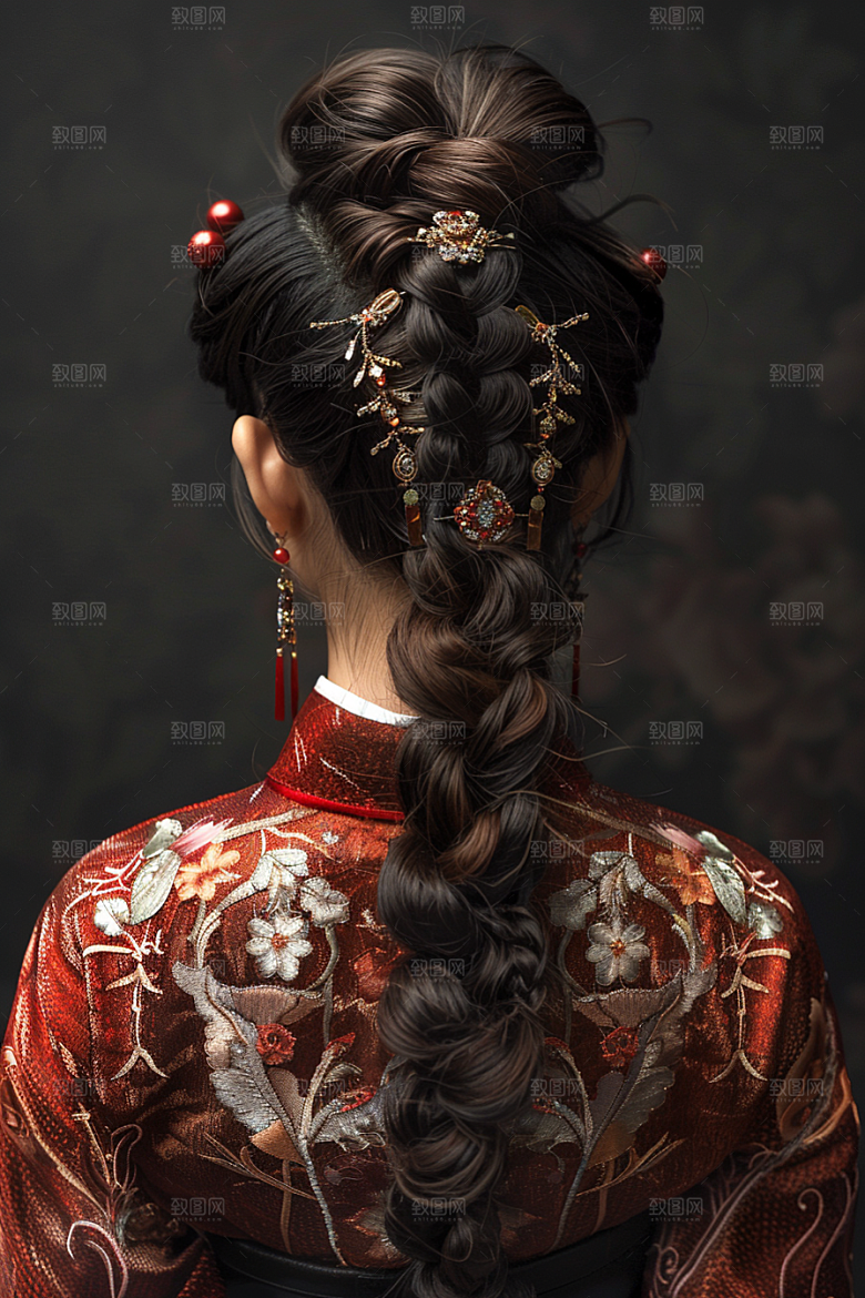 妆造发型写真高清摄影图