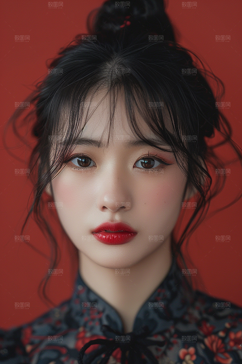 妆造发型美妆写真摄影图