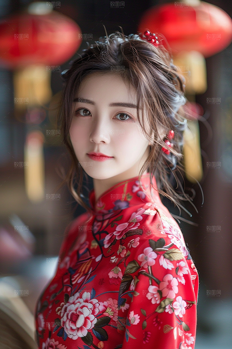 妆造发型艺术发型肖像摄影图