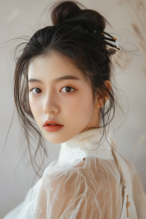 妆造发型唯美人物摄影图