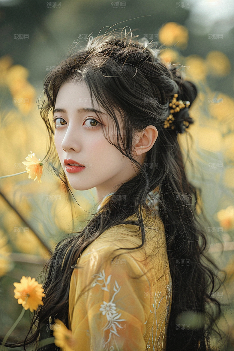 妆造发型艺术发型人物摄影图