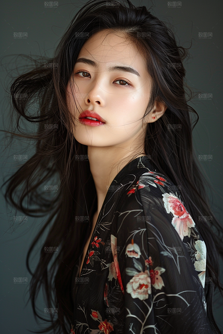 妆造发型彩妆美妆摄影图