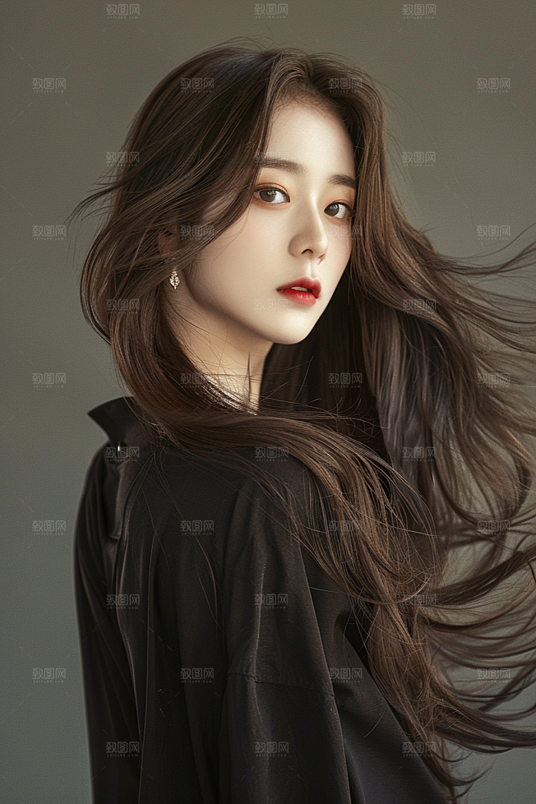 妆造发型唯美人物摄影图