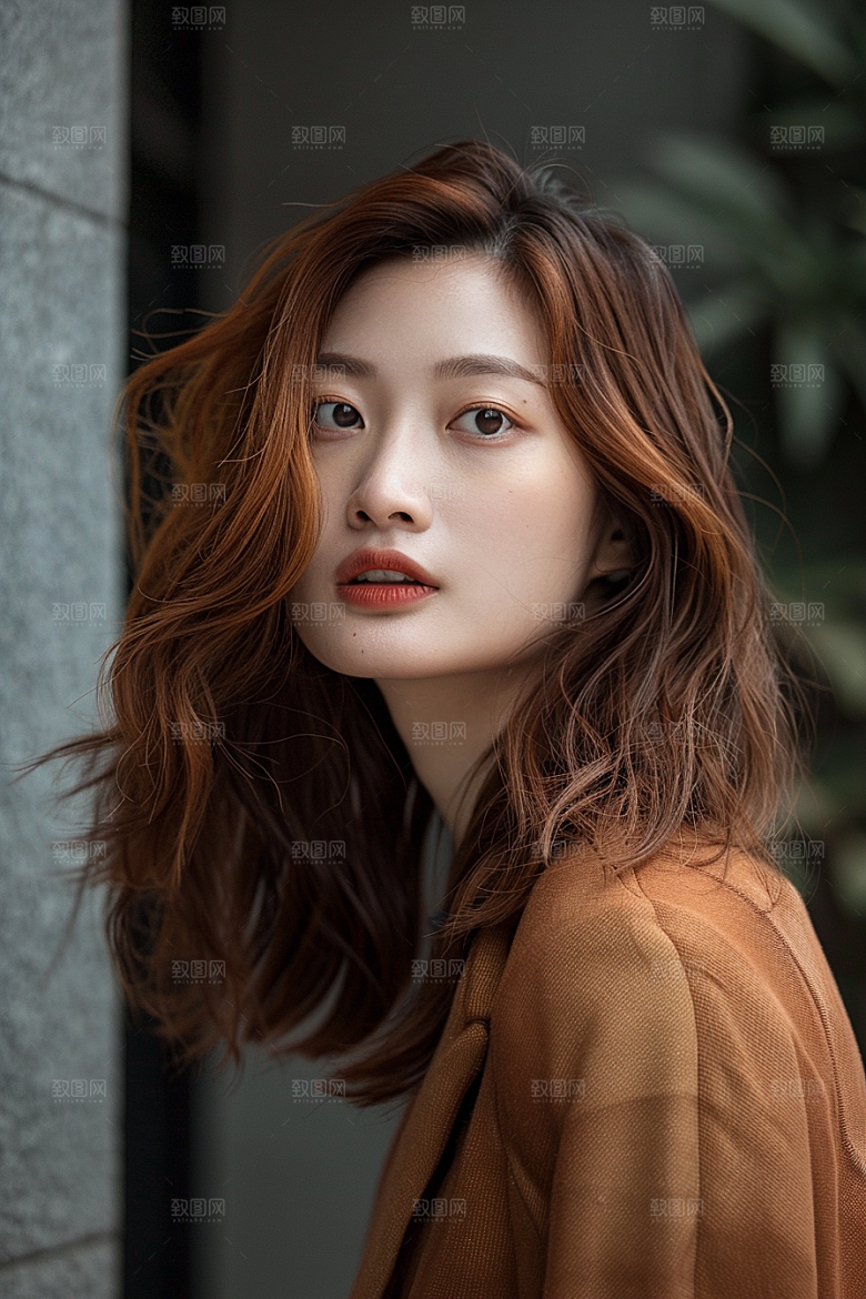 妆造发型艺术发型肖像摄影图