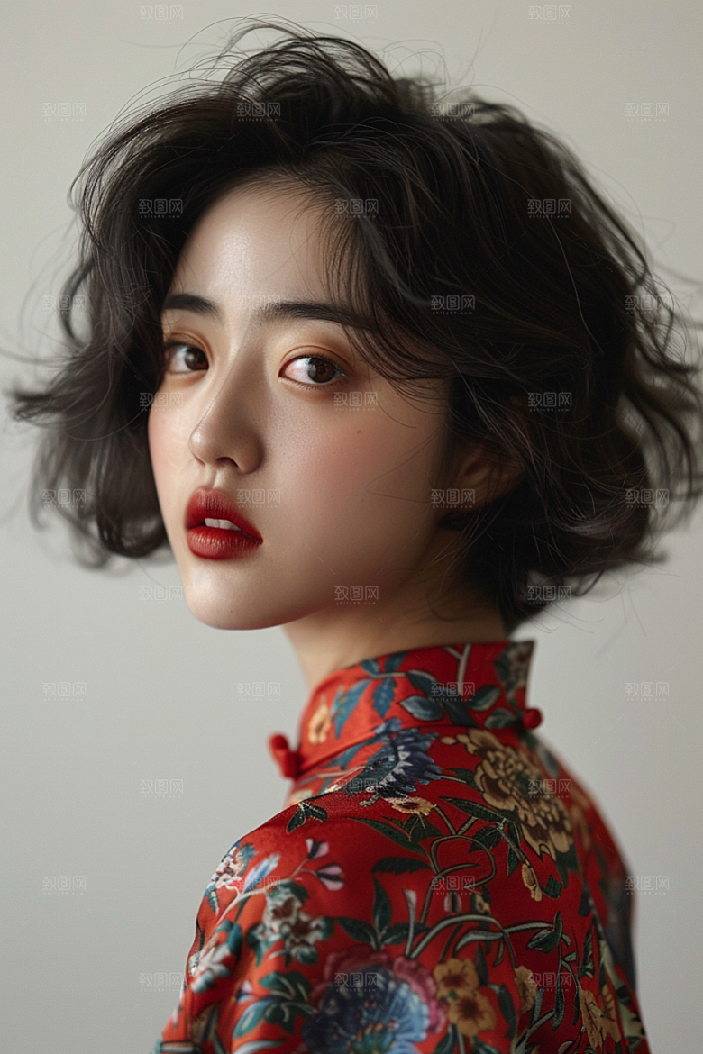 妆造发型艺术发型美妆造型摄影图