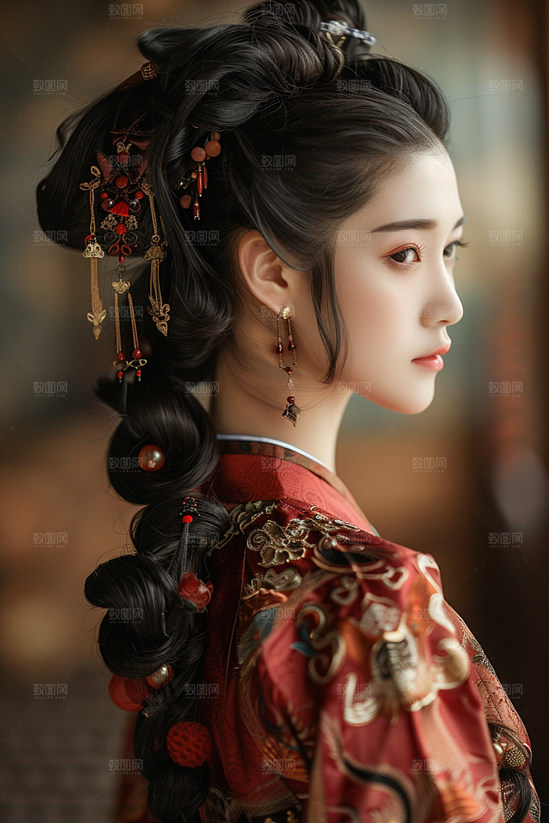 妆造发型彩妆高清摄影图