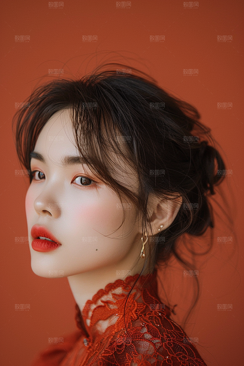 妆造发型肖像艺术发型摄影图