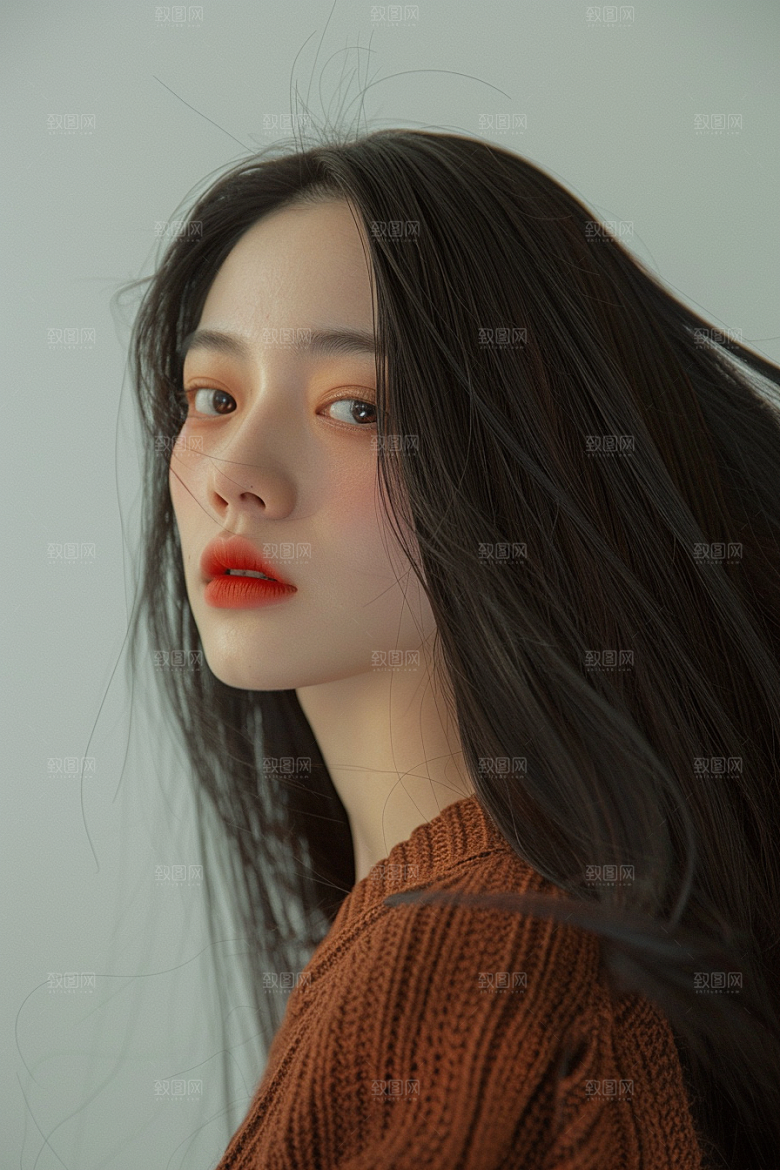 妆造发型唯美高清摄影图