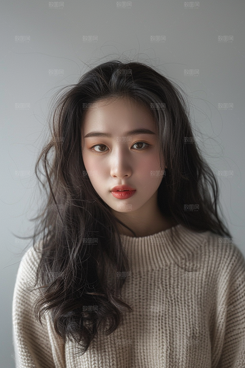 妆造发型人物彩妆摄影图