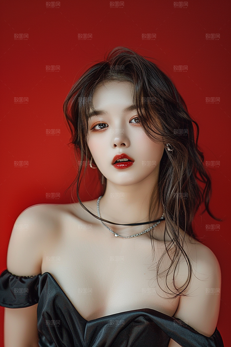 妆造发型肖像彩妆摄影图