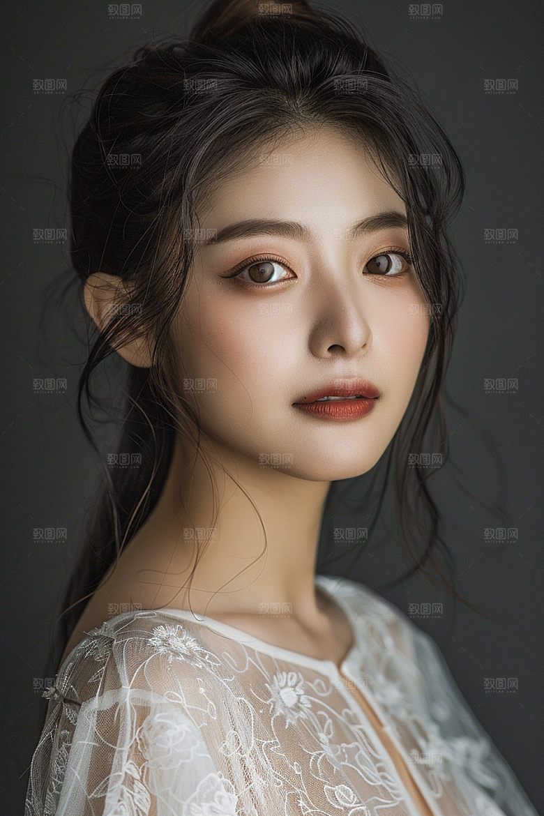 妆造发型人物艺术摄影图
