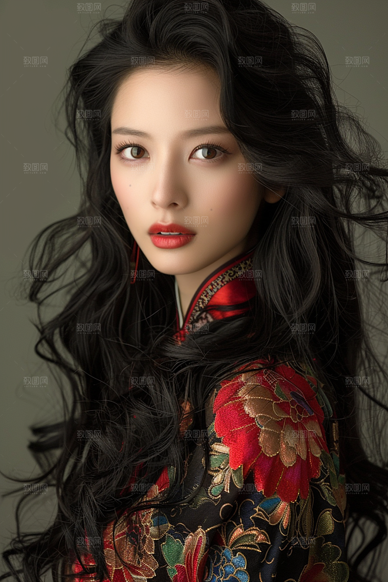妆造发型肖像美妆造型摄影图
