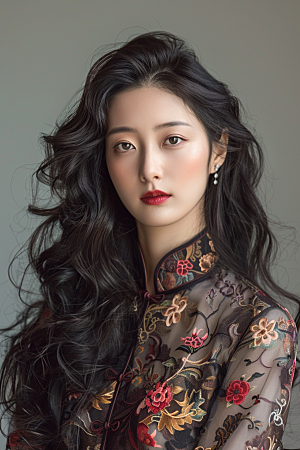 妆造发型写真美妆摄影图