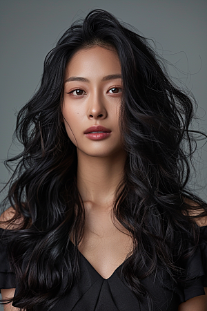 妆造发型美妆造型人物摄影图