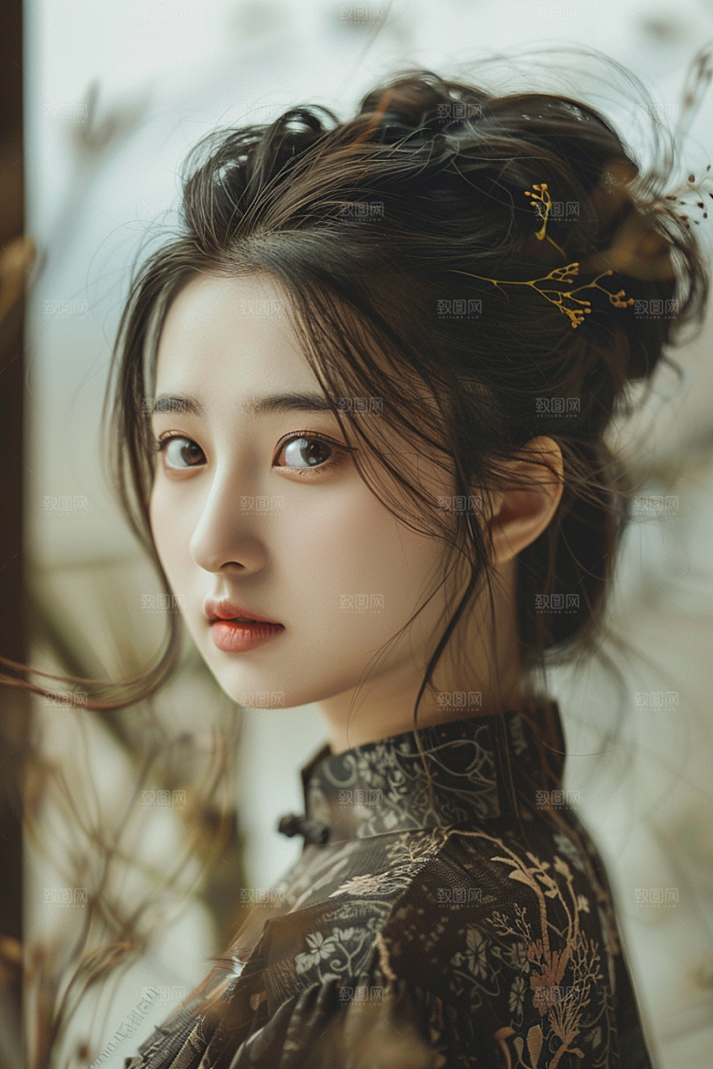 妆造发型艺术美妆摄影图