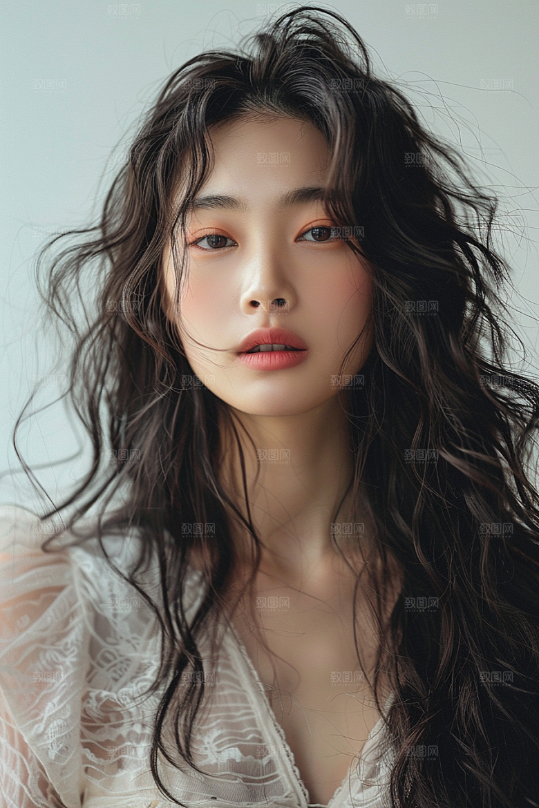 妆造发型唯美高清摄影图