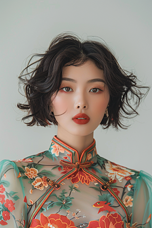妆造发型肖像美妆造型摄影图