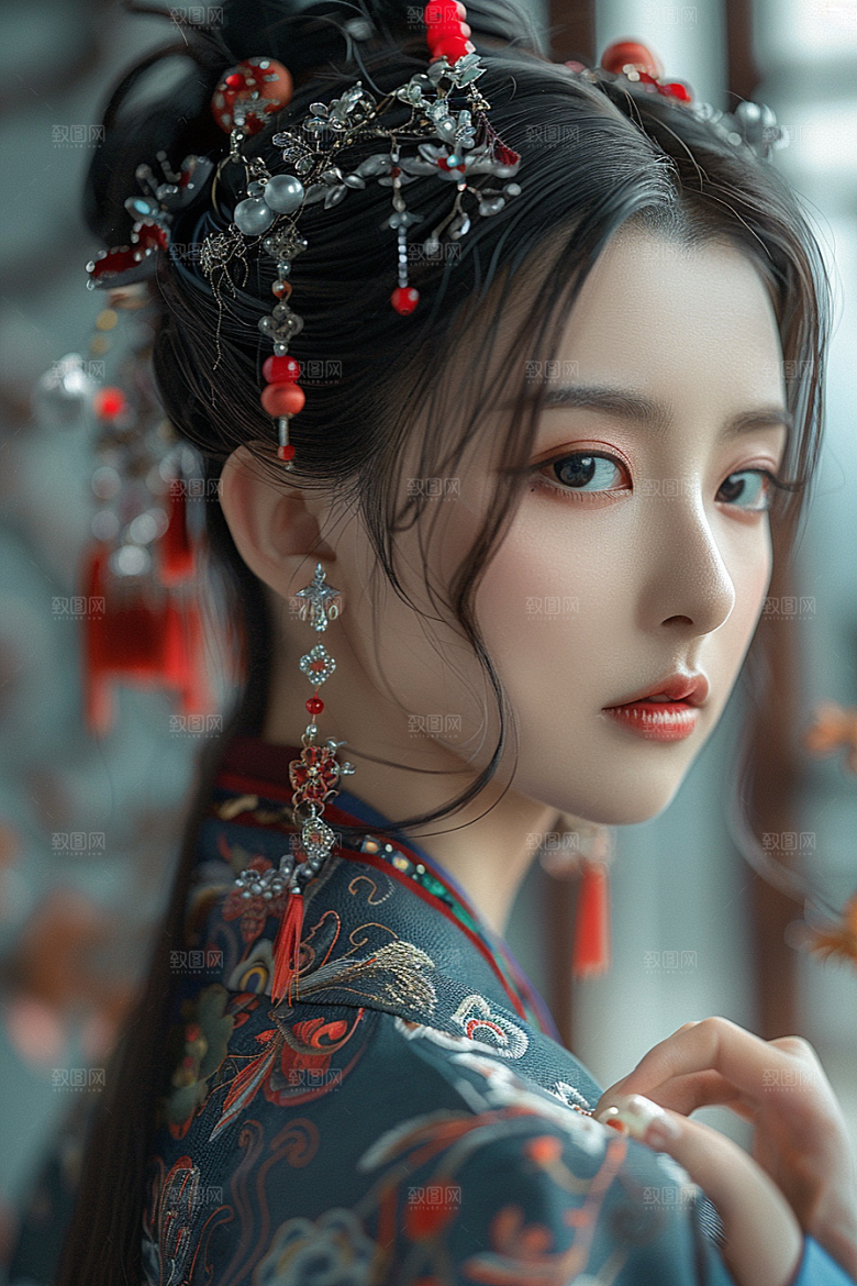 妆造发型艺术艺术发型摄影图