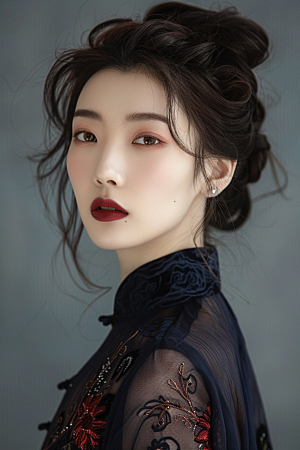 妆造发型美妆肖像摄影图