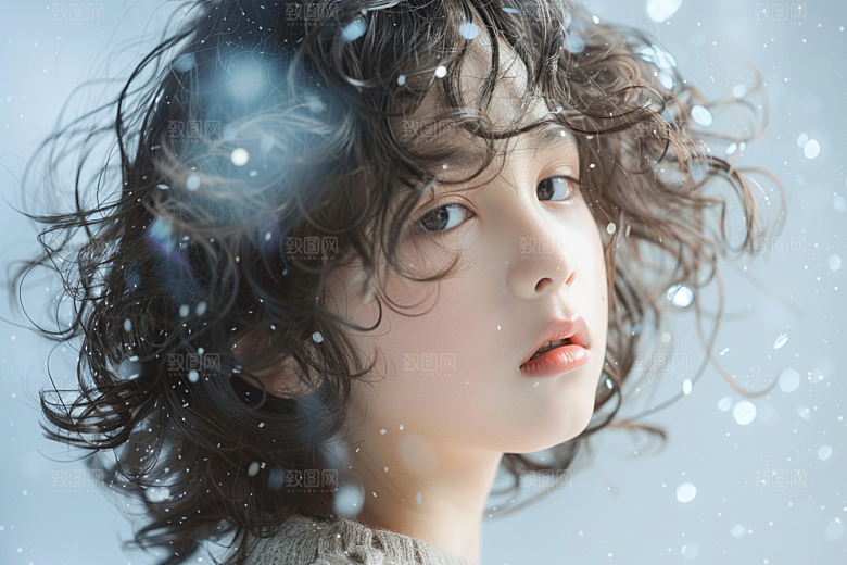 妆造发型人物写真摄影图