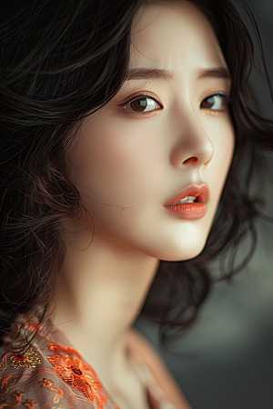 妆造发型美妆肖像摄影图