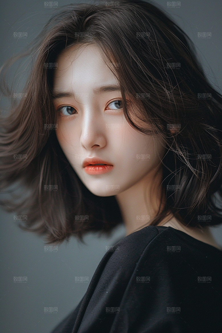 妆造发型写真人物摄影图