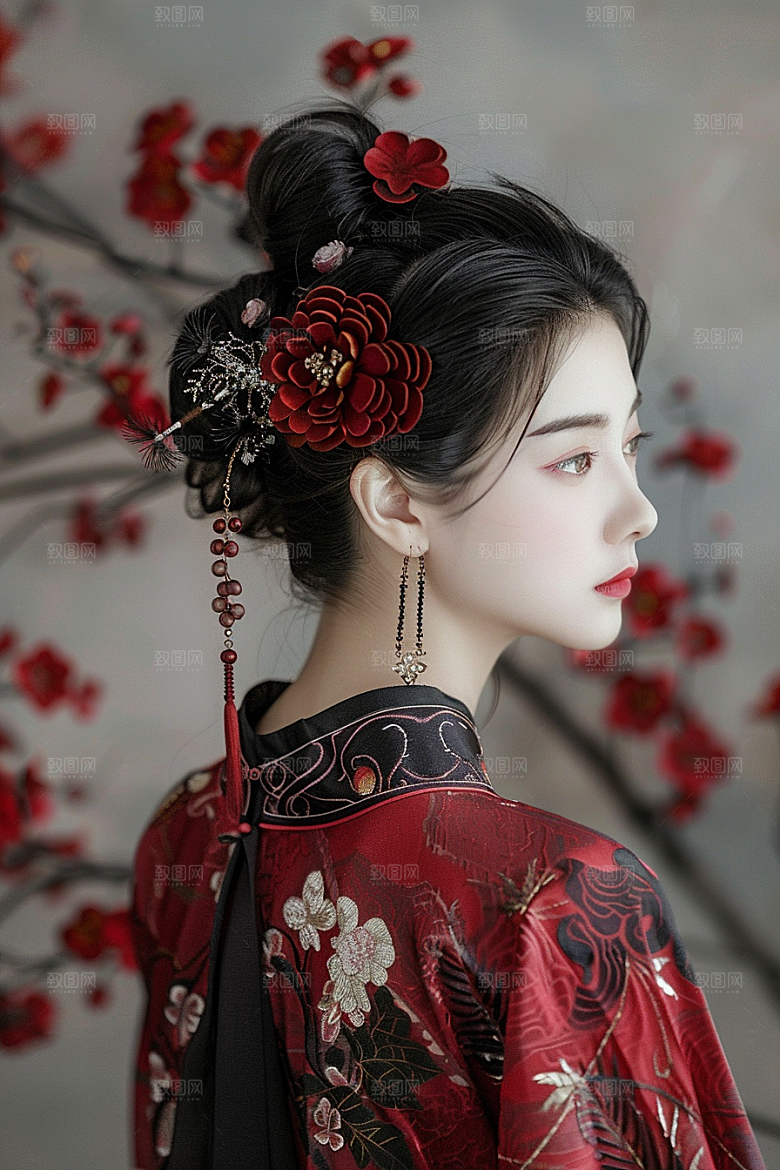妆造发型写真唯美摄影图