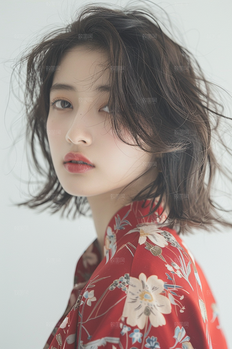 妆造发型唯美人物摄影图