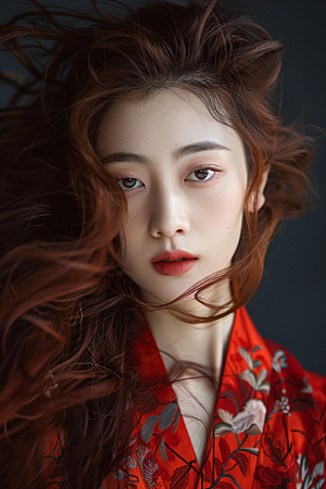 妆造发型人物美妆造型摄影图