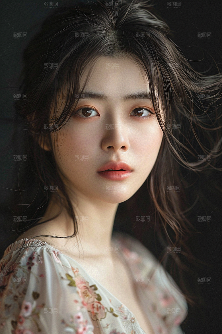 妆造发型美妆彩妆摄影图
