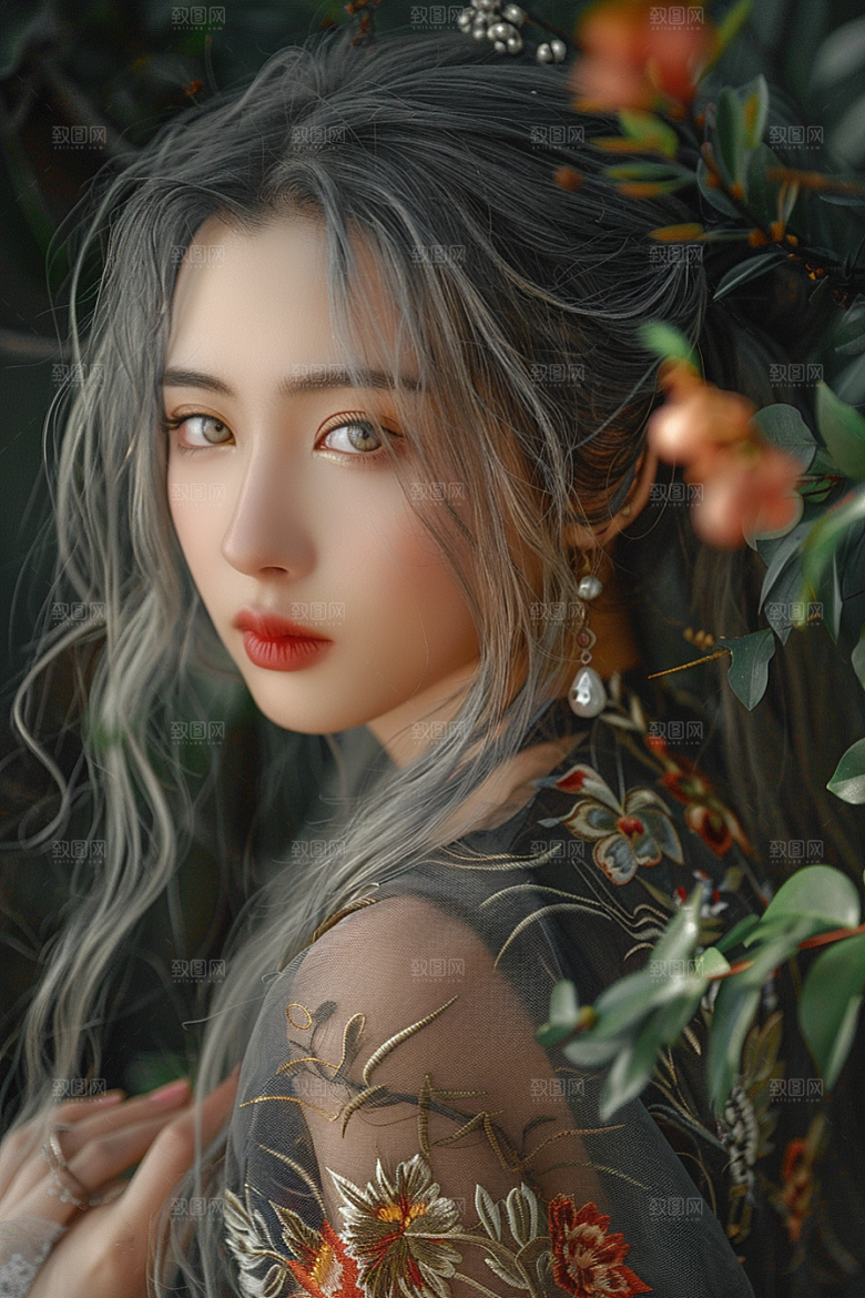 妆造发型高清美妆摄影图