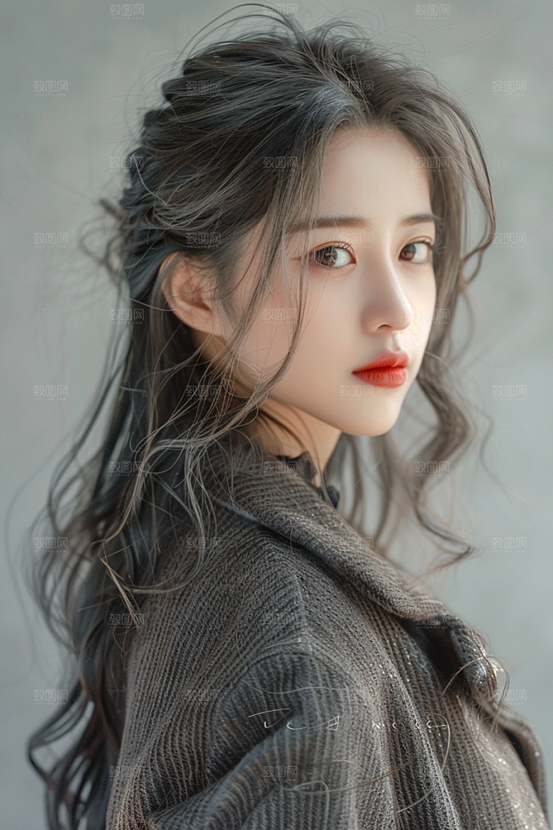 妆造发型美妆写真摄影图