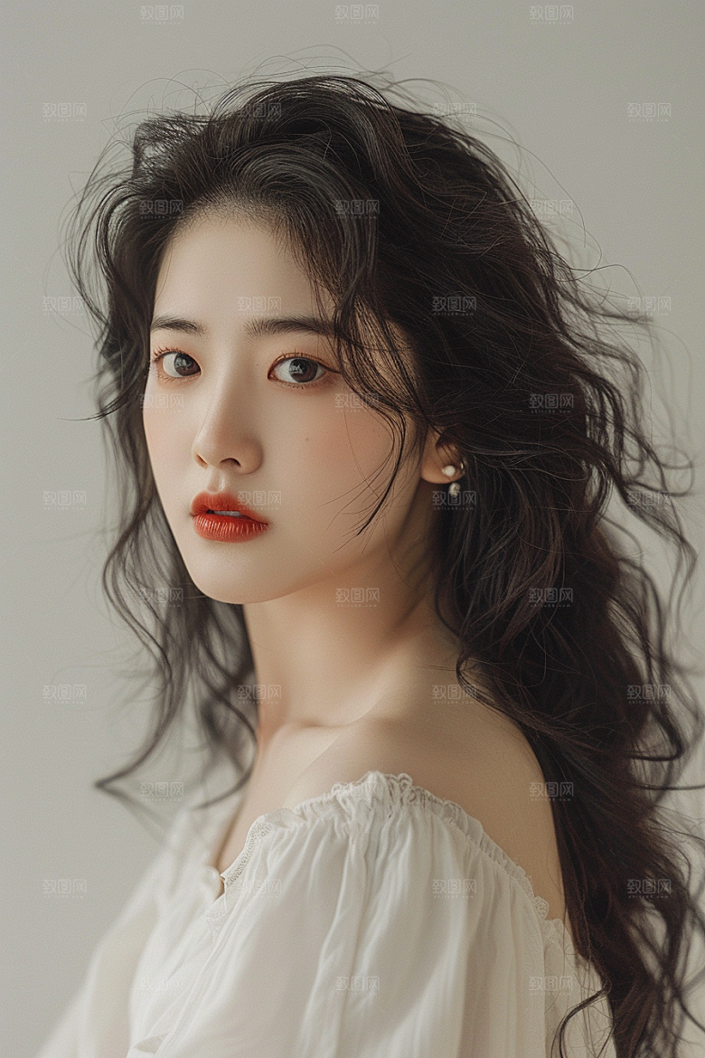 妆造发型唯美高清摄影图