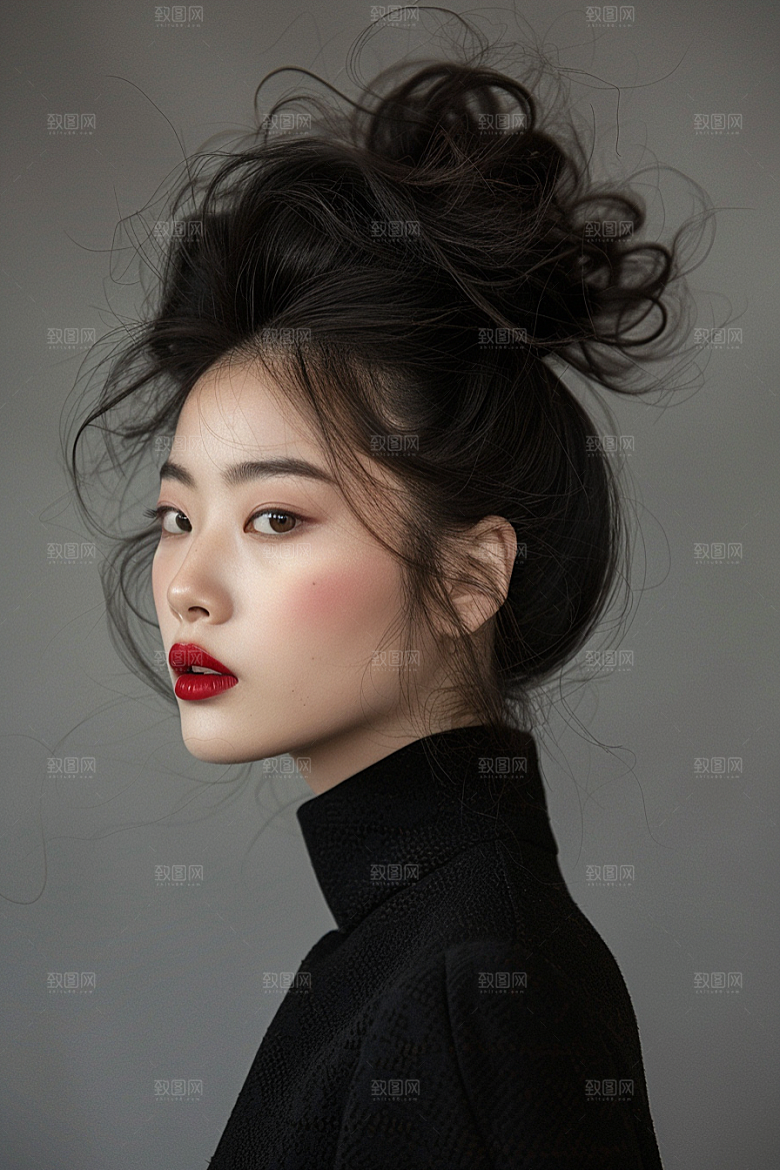妆造发型美妆造型肖像摄影图