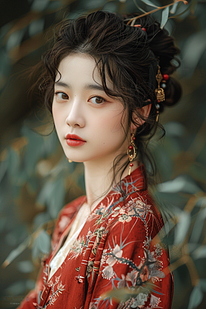 妆造发型唯美彩妆摄影图