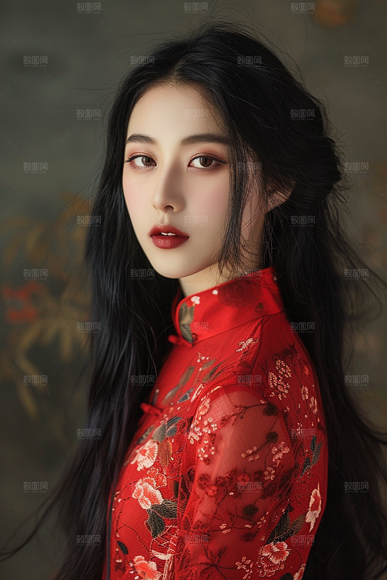妆造发型写真美妆摄影图